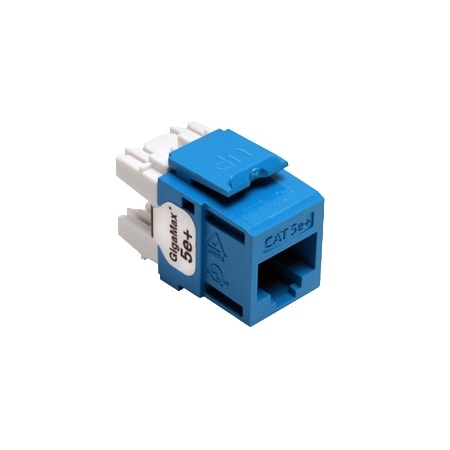 Leviton 1-Port Mod Jack 110 8W8P Utp, T568A/B Cat5E Quickport, Gigamax Blue 5G110-RL5